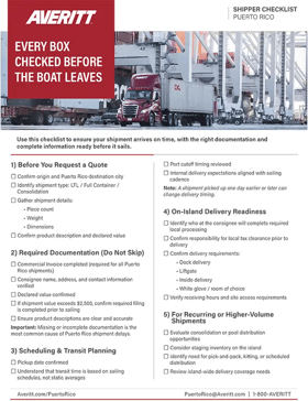 Puerto Rico Shipper Checklist Cover