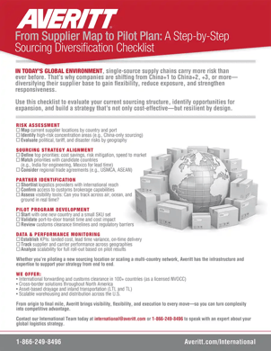 Sourcing Diversification Checklist Cover