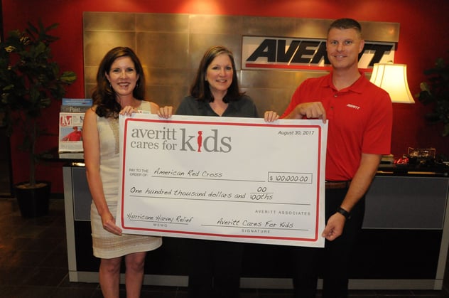 Averitt Cares for Kids Hurricane Harvey Red Cross Donation 