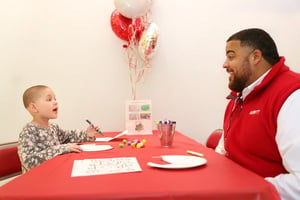 Averitt associate shares laughs with St. Jude patient