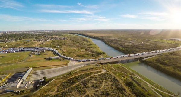 The Laredo International Cross-Border station linking Mexico and the U.S.