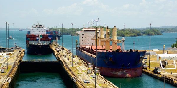 Picture of the Panama Canal expansion project