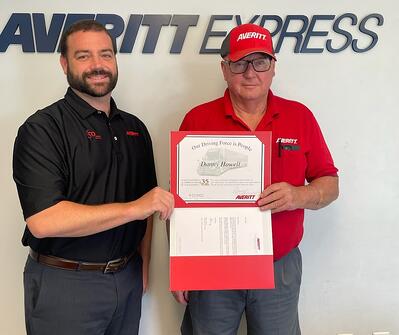 Averitt Express associates Service Safety Milestones for May 2022. Their commitment to professional trucking plays a crucial role in Averitt's success.